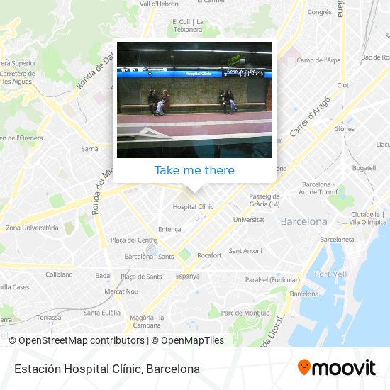 Estación Hospital Clínic map