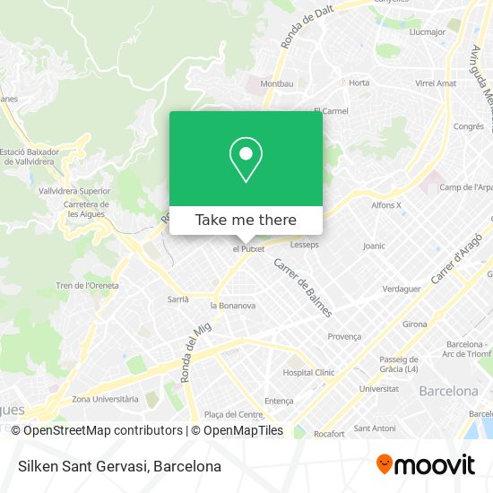 mapa Silken Sant Gervasi