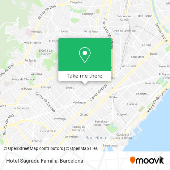 mapa Hotel Sagrada Familia