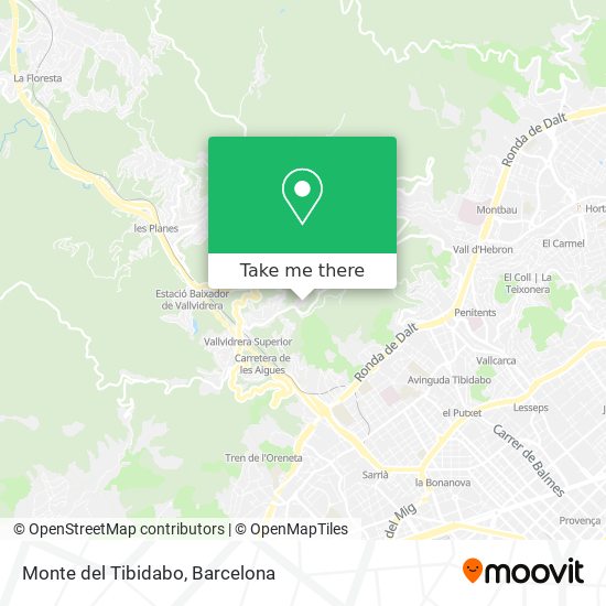 mapa Monte del Tibidabo