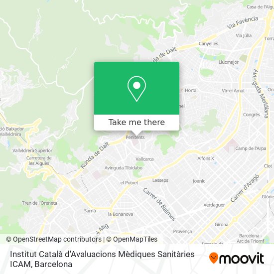 Institut Català d'Avaluacions Mèdiques Sanitàries ICAM map