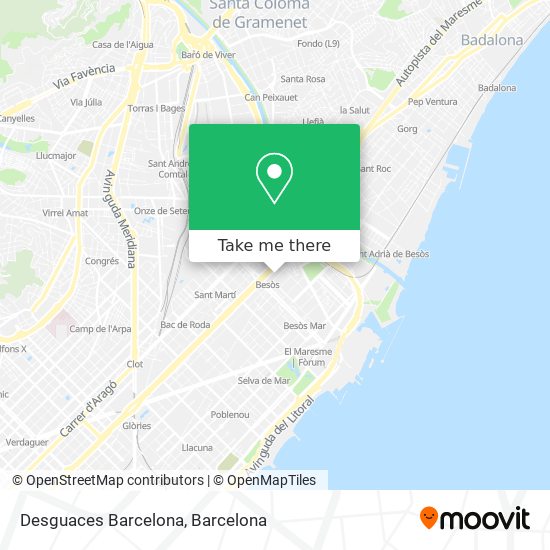 Desguaces Barcelona map