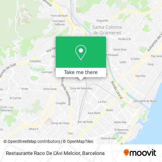 Restaurante Raco De L'Avi Melcior map