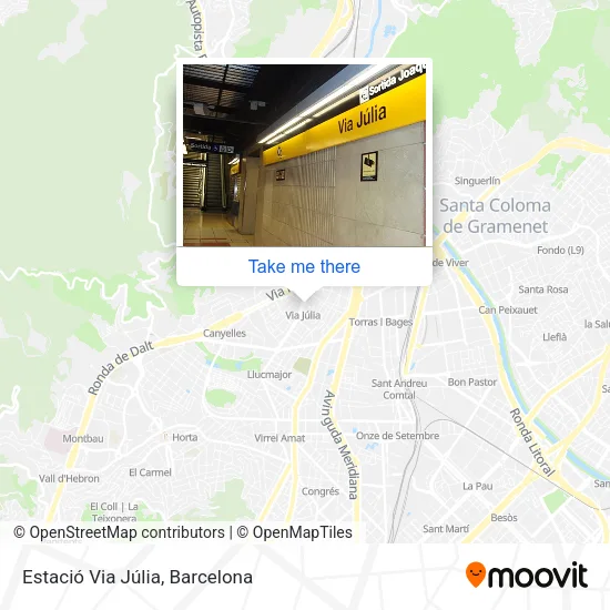 Estació Via Júlia map