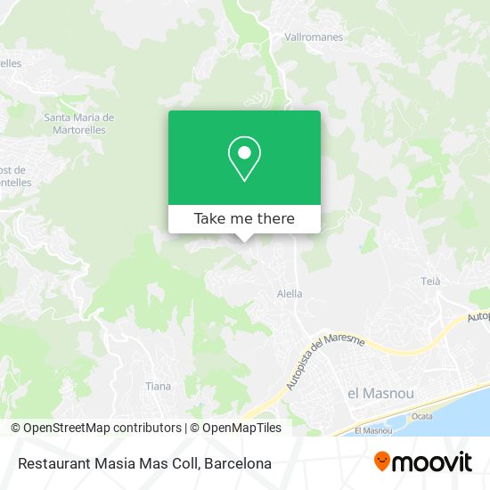 Restaurant Masia Mas Coll map