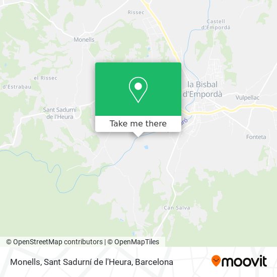 Monells, Sant Sadurní de l'Heura map