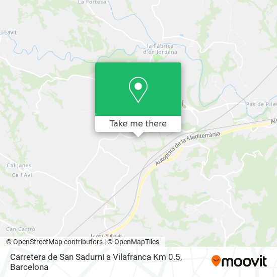 Carretera de San Sadurní a Vilafranca Km 0.5 map