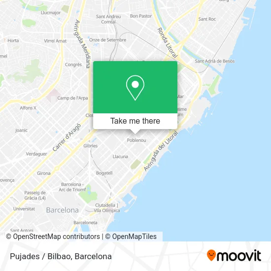 Pujades / Bilbao map