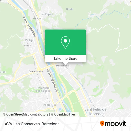 AVV Les Conserves map