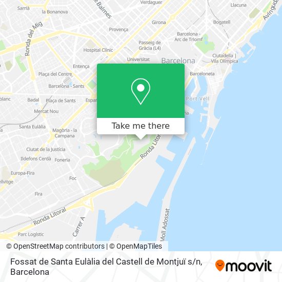 mapa Fossat de Santa Eulàlia del Castell de Montjuï s / n