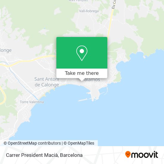 Carrer President Macià map