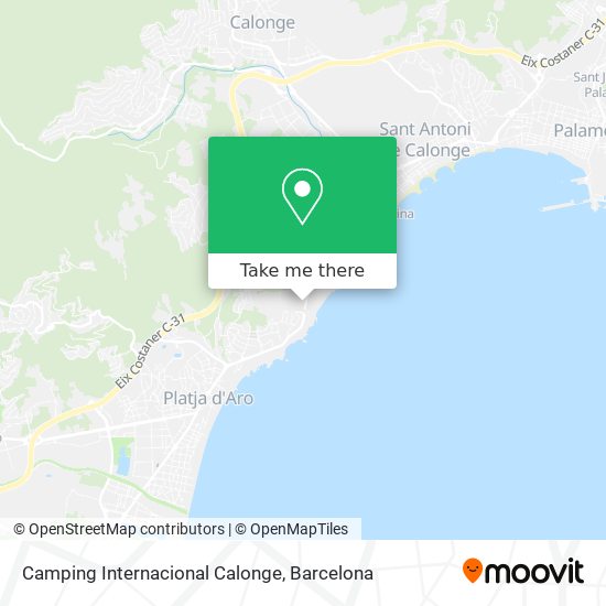 Camping Internacional Calonge map