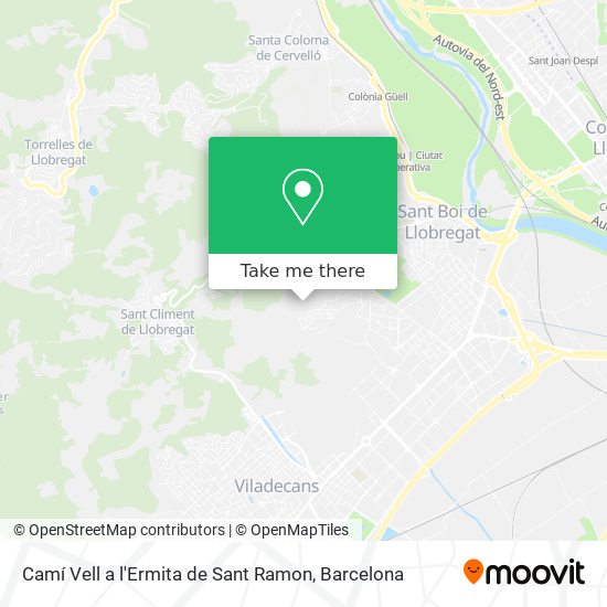 Camí Vell a l'Ermita de Sant Ramon map