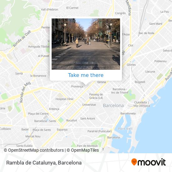 mapa Rambla de Catalunya
