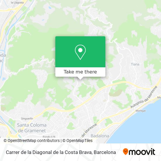 Carrer de la Diagonal de la Costa Brava map