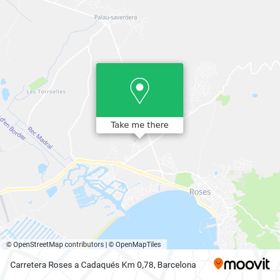 Carretera Roses a Cadaqués Km 0,78 map