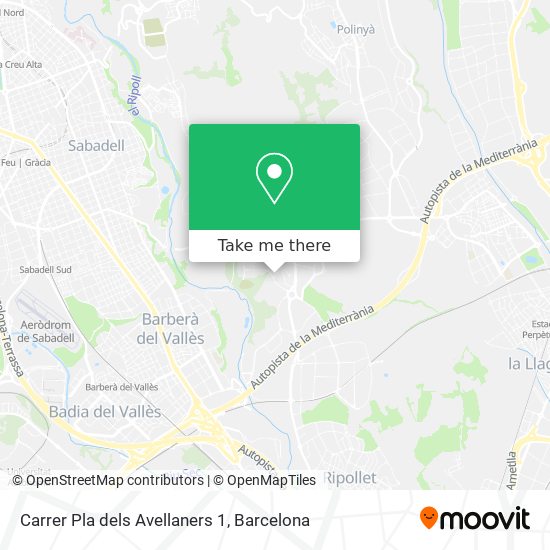 Carrer Pla dels Avellaners 1 map