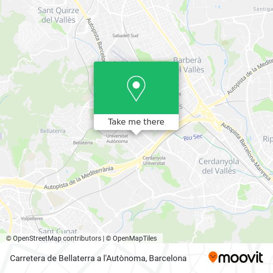 Carretera de Bellaterra a l'Autònoma map