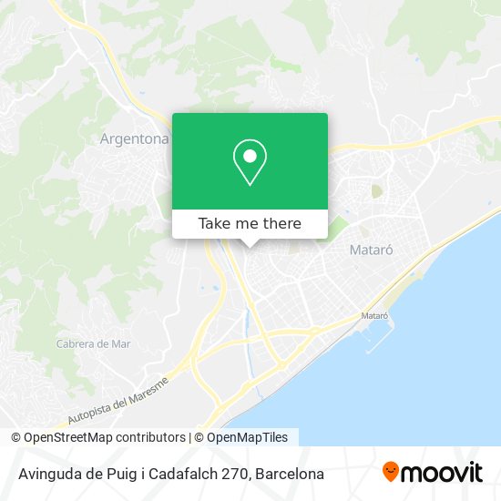 mapa Avinguda de Puig i Cadafalch 270