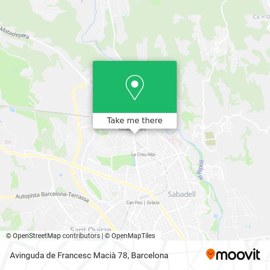 Avinguda de Francesc Macià 78 map