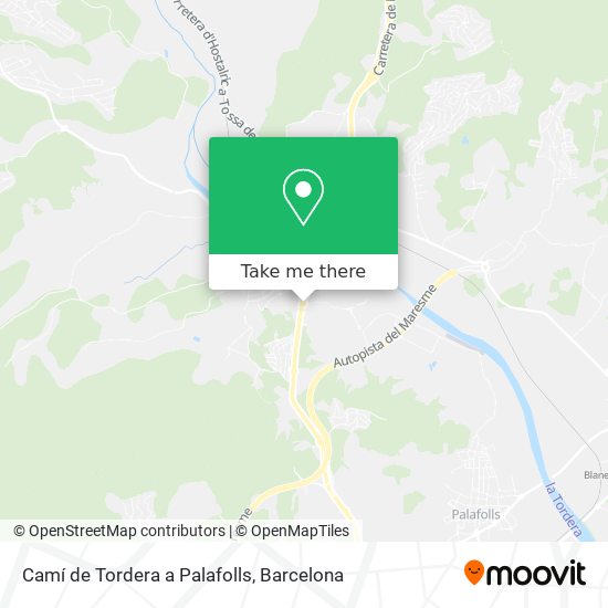 Camí de Tordera a Palafolls map