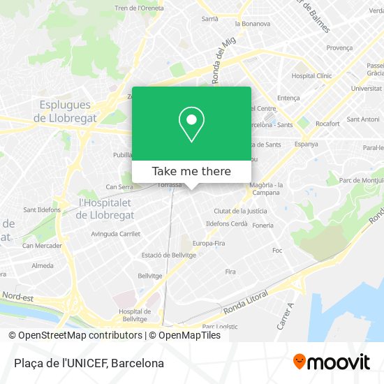 Plaça de l'UNICEF map
