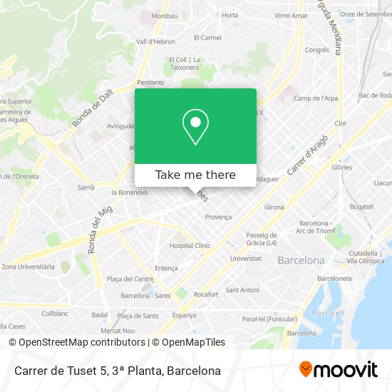Carrer de Tuset 5, 3ª Planta map