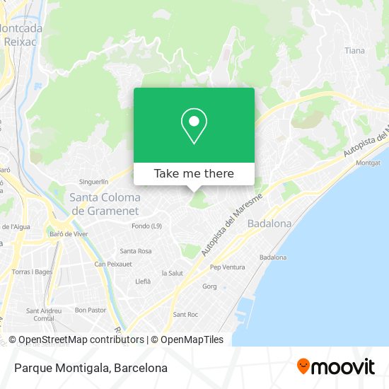 mapa Parque Montigala