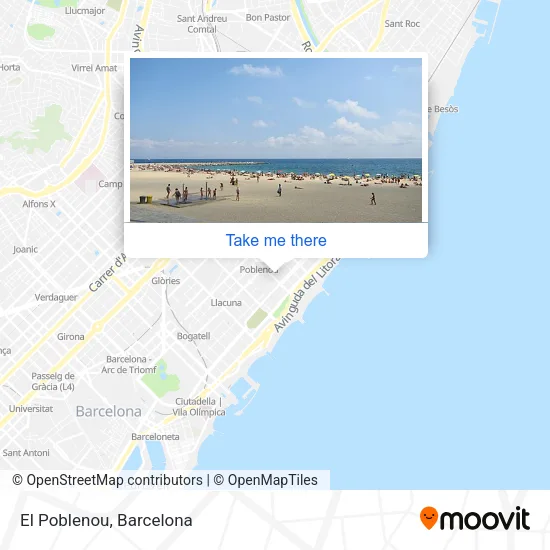El Poblenou map