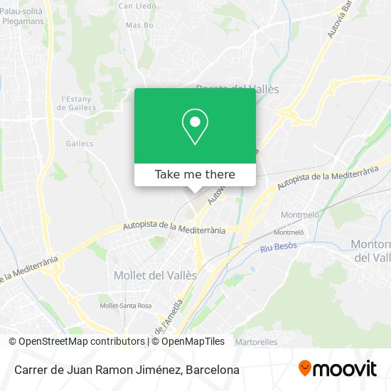 mapa Carrer de Juan Ramon Jiménez