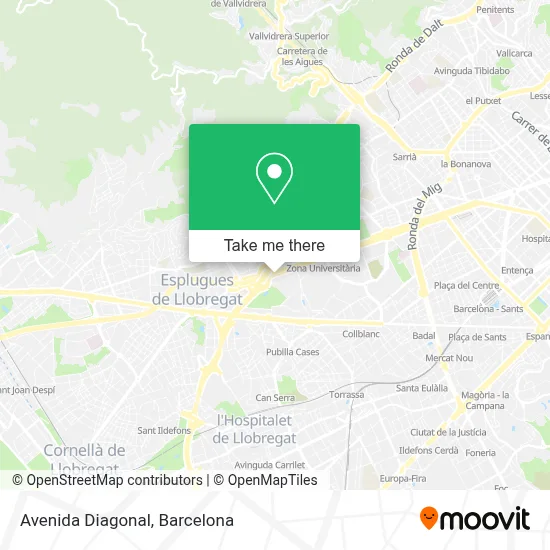 Avenida Diagonal map