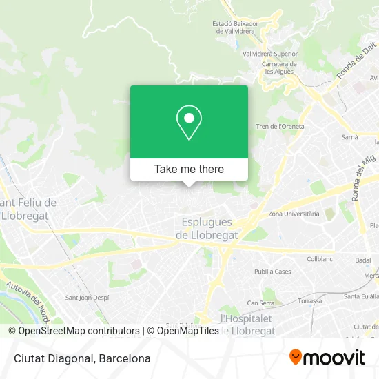 mapa Ciutat Diagonal