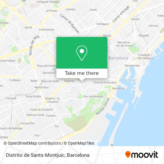 Distrito de Sants-Montjuic map