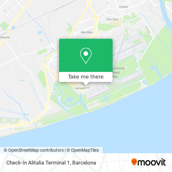 Check-In Alitalia Terminal 1 map