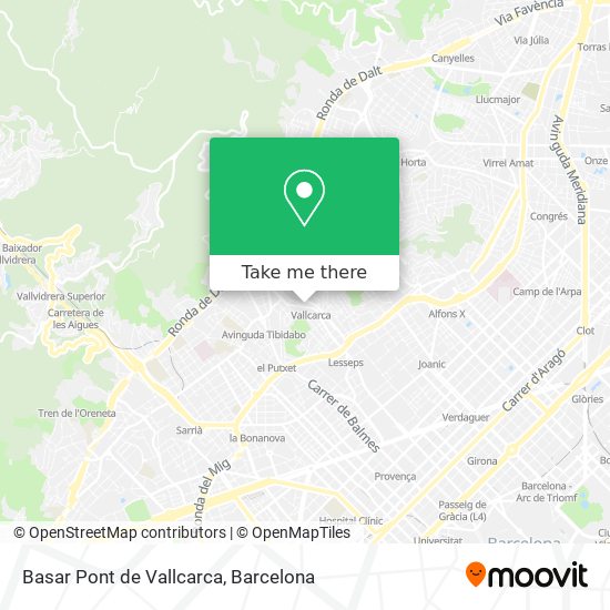 Basar Pont de Vallcarca map
