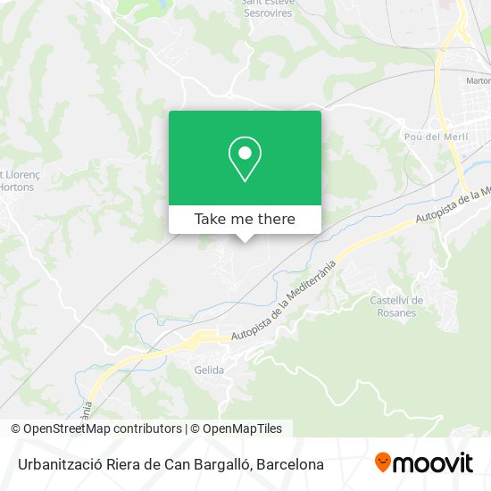 Urbanització Riera de Can Bargalló map