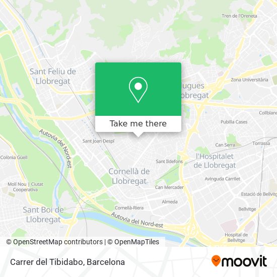 mapa Carrer del Tibidabo