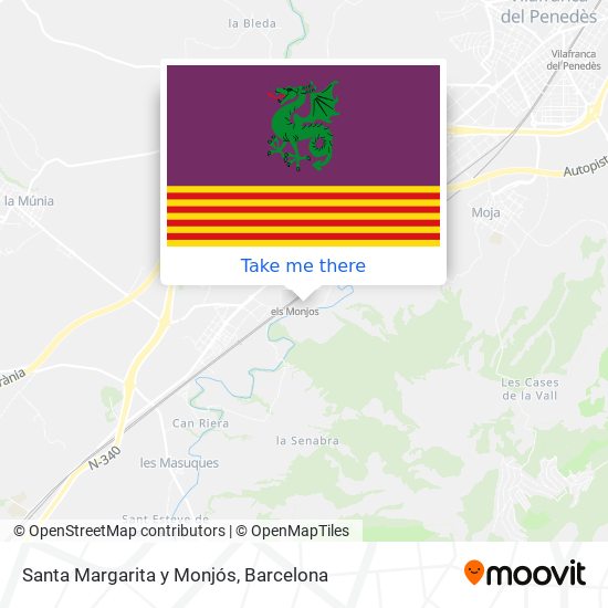 Santa Margarita y Monjós map