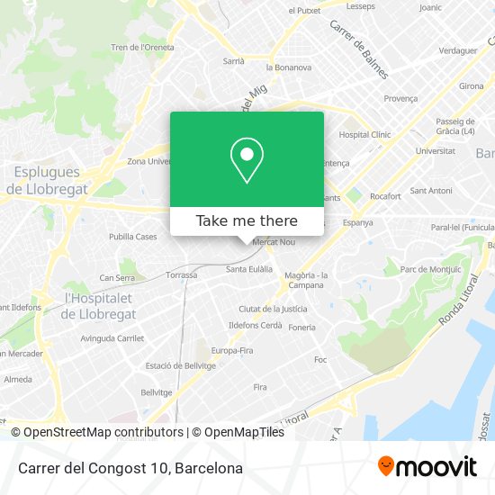 mapa Carrer del Congost 10