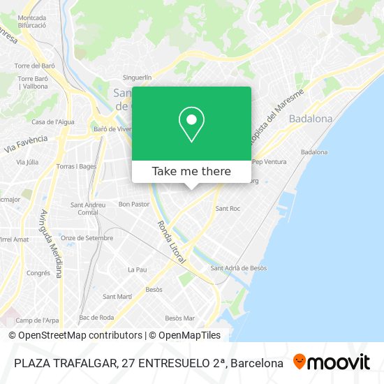 PLAZA TRAFALGAR, 27 ENTRESUELO 2ª map