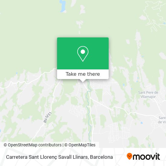 mapa Carretera Sant Llorenç Savall Llinars