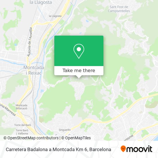 Carretera Badalona a Montcada Km 6 map