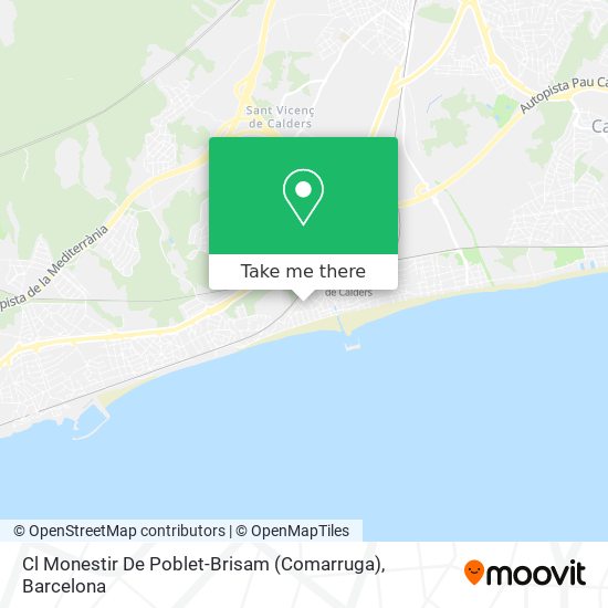 Cl Monestir De Poblet-Brisam (Comarruga) map