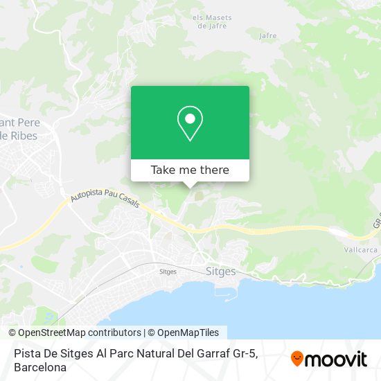 Pista De Sitges Al Parc Natural Del Garraf Gr-5 map
