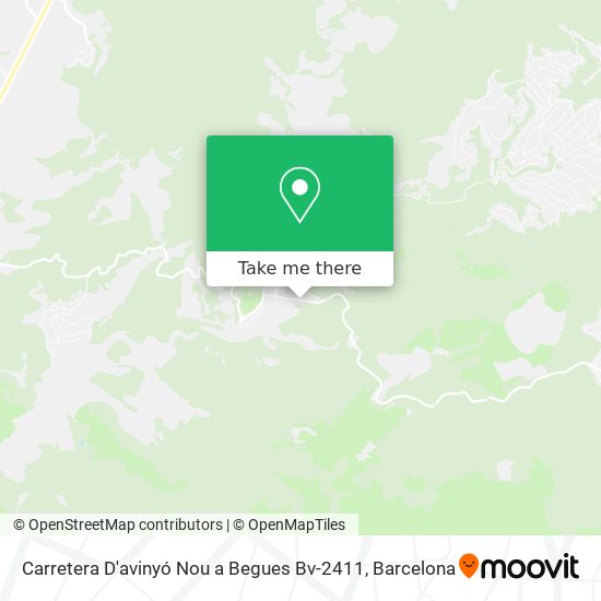 Carretera D'avinyó Nou a Begues Bv-2411 map