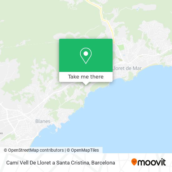 mapa Camí Vell De Lloret a Santa Cristina