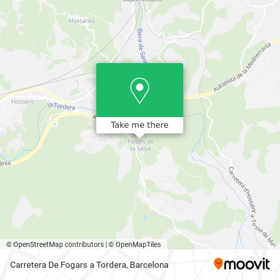Carretera De Fogars a Tordera map