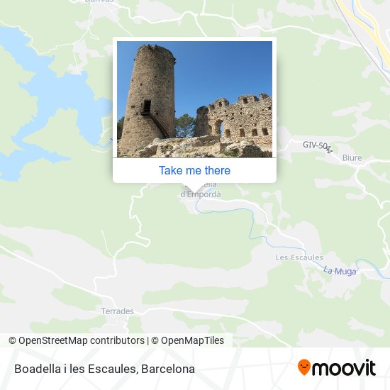 Boadella i les Escaules map