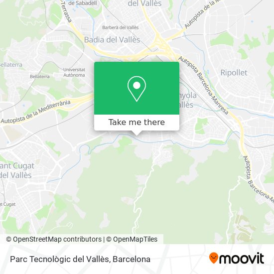 mapa Parc Tecnològic del Vallès