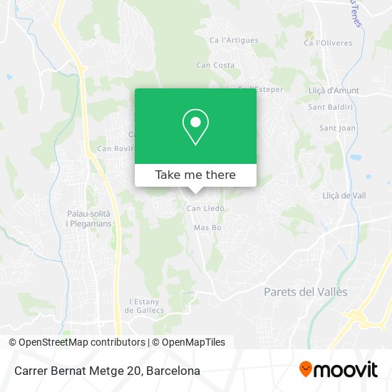 Carrer Bernat Metge 20 map